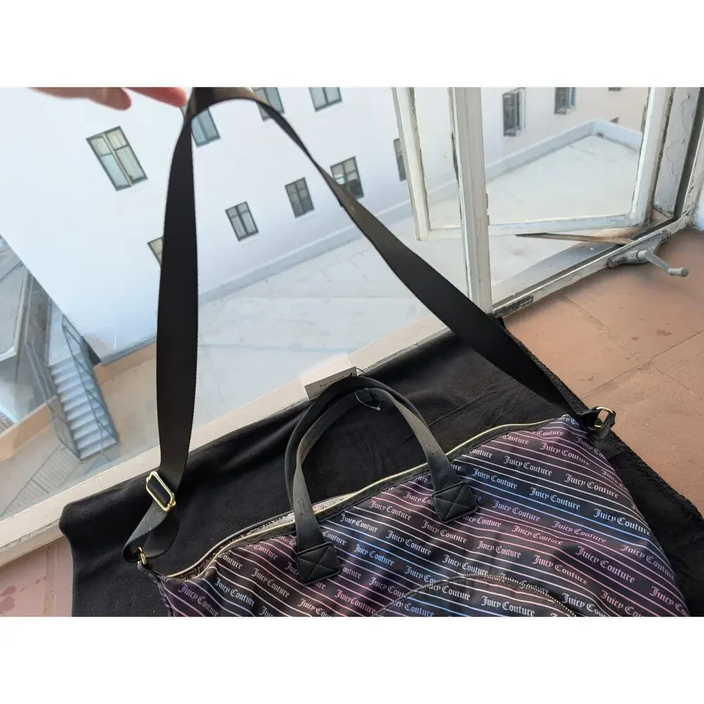 Juicy Couture XL Weekender Bag Rainbow Diagonal Stripe 